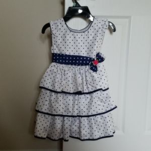 4t girls blue and white dress